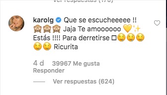 El mega piropo que Karol G le lanzó a Anuel AA por foto en la alfombra roja