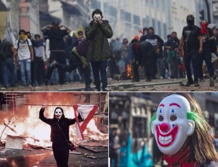 El Joker de Joaquín Phoenix es el nuevo símbolo de las protestas a nivel mundial El Joker de Joaquín Phoenix es el nuevo símbolo de las protestas a nivel mundial