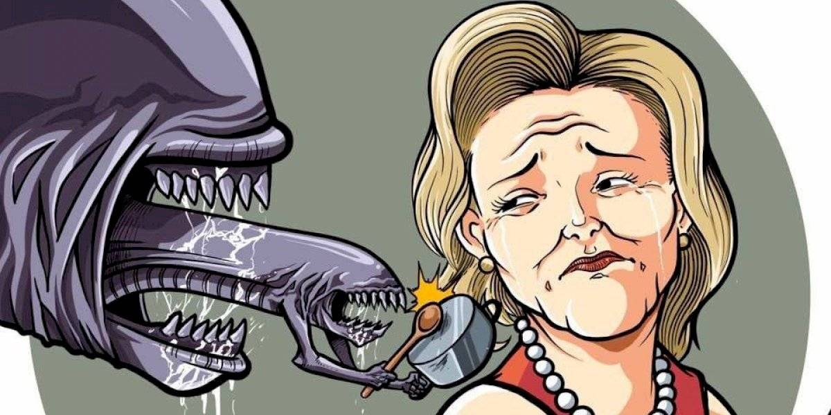 El cóndor y el huemul caceroleando, Alien, El Bromas, Juan Carlos Bodoque y Oi Josuke dijeron presente en las protestas