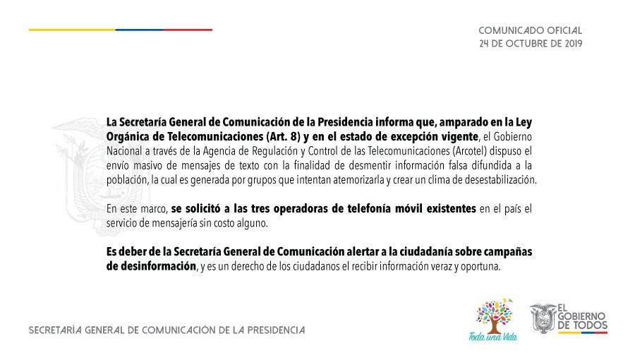 Comunicado SECOM