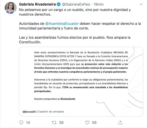 Pronunciamiento de Rivadeneira Pronunciamiento de Rivadeneira