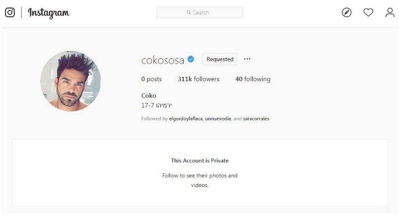 Captura de pantalla Instagram