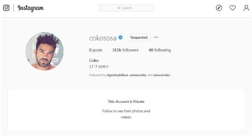 Captura de pantalla Instagram