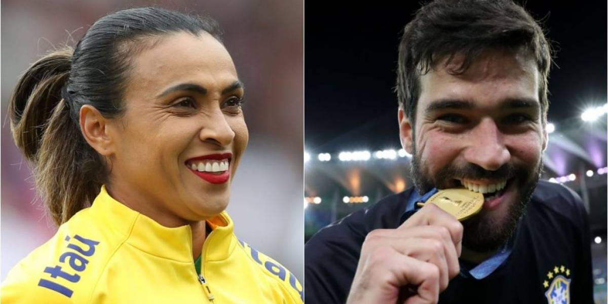 Resultado de imagem para A atacante Marta e o goleiro Alisson foram indicados na manhã de hoje (30) ao Globe Soccer Awards, uma premiação destinada aos melhores jogadores do mundo neste ano.Concorrendo com o brasileiro Alisson estão o argentino Lionel Messi, os portugueses Cristiano Ronaldo e Bernardo Silva, o egípcio Mohamed Salah e o senegalês Sadio Mané. Marta vai disputar o prêmio de melhor jogadora de 2019 com Ada Hegerbert (Noruega), Lucy Bronze (Inglaterra), Alex Morgan (EUA), Megan Rapinoe (EUA), Sari Van Veenendaal (Holanda) e Amandine Henry (França). O Globe Soccer Awards é organizado há nove anos pela Associação de Empresários de Jogadores de Futebol (EFAA) e pela Associação de Clubes Europeus (ECA). A premiação também contempla outras categorias como a de jogador revelação do ano. Foram cinco indicados: o português João Félix, do Atlético de Madrid; o norueguês Erling Haland, do Red Bull Salzburg; o guinense Anssumane ‘Ansu’ Fati, do Barcelona; o inglês Jadson Sancho, do Borussia Dortmund; e o alemão Kai Havertz, do Bayer Leverkusen. Outros profissionais, como os técnicos, também disputam o prêmio de melhor de 2019. Na lista de finalistas estão Jurgen Klopp (Liverpool), Éric Ten Hag (Ajax), Fernando Santos (Seleção Portuguesa), Ansu Fanti (Seleção Argelina) e Massimiliano Allegri (ele comandou o Juventus até maio, e depois entrou num período sabático). O Globe Soccer Awards vai premiar ainda o melhor clube do ano. Na disputa estão Liverpool, campeão europeu e vice-campeão inglês; Ajax, campeão holandês e destaque pelo desempenho na Liga dos Campeões; e a equipe de futebol feminino do Lyon, campeã europeia. A cerimônia de entrega será no dia 29 de dezembro, em Dubai, nos Emirados Árabes.