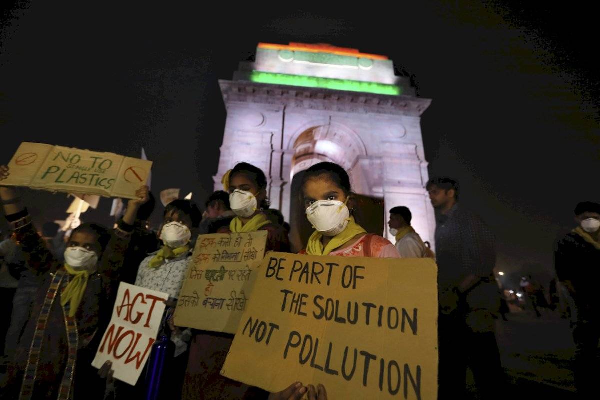 Manifestaciones el Nueva Delhi contra la contaminación