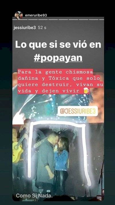 Captura de pantalla Instagram Jessi Uribe