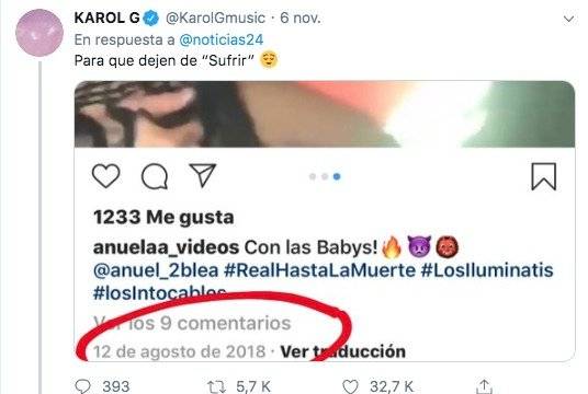 Karol G respondo sobre video de Anuel AA con strippers y supuesta infidelidad