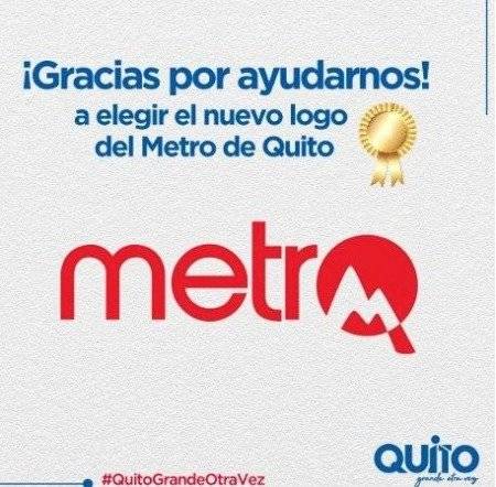 Segundo logo del Metro de Quito