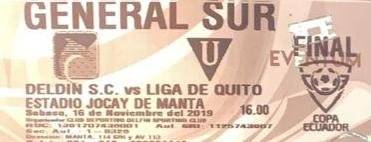 Entradas partido Delfín vs.Liga de Quito