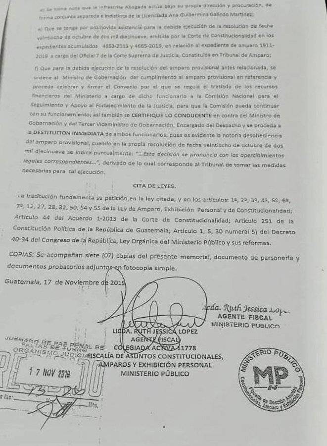 Piden destitución del ministro de Gobernación, Enrique Degenhart