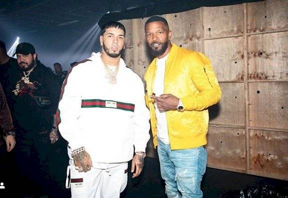 Anuel AA y Jaime Foxx