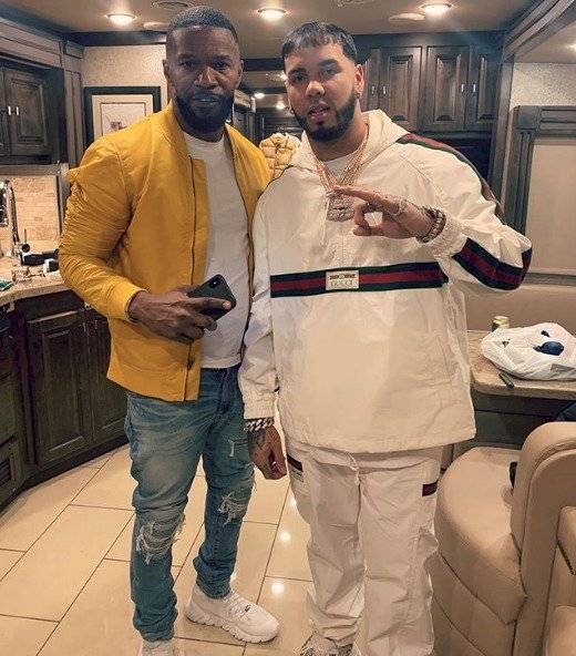 Anuel AA y Jaime Foxx