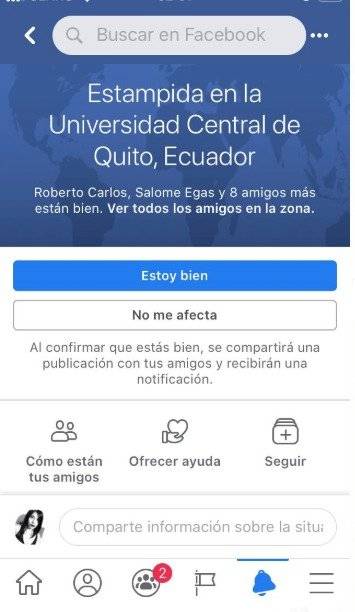 Facebook activó la alarma para saber si
