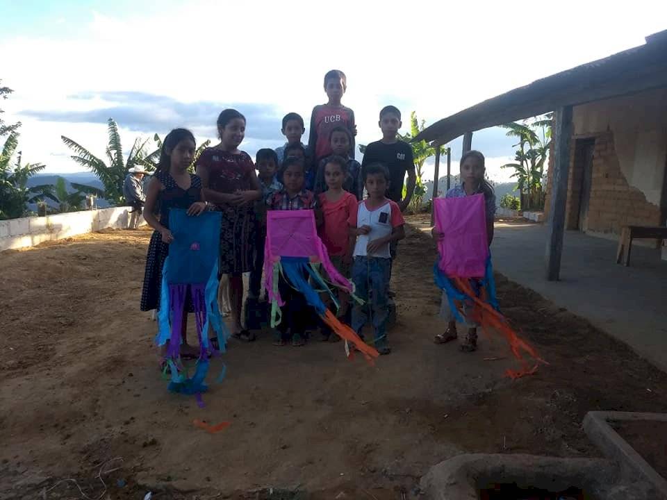 Alumnos de la escuela del caserío Terrero Barroso