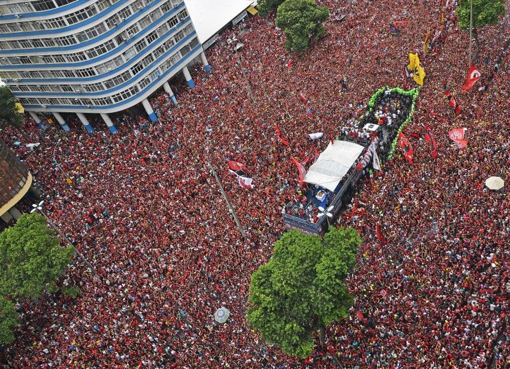 Festejo en Río de Janeiro por Libertadores de Flamengo