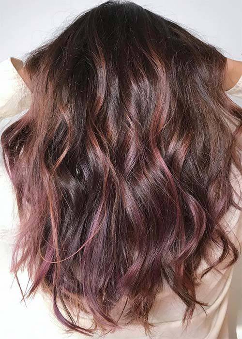 Cabello chocolate lila