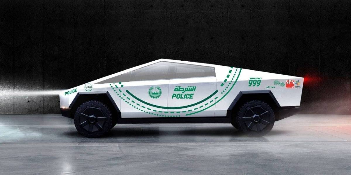 Policía de Dubai quiere el Cybertruck para su flota y en Chile alguien se lo imaginó para Carabineros