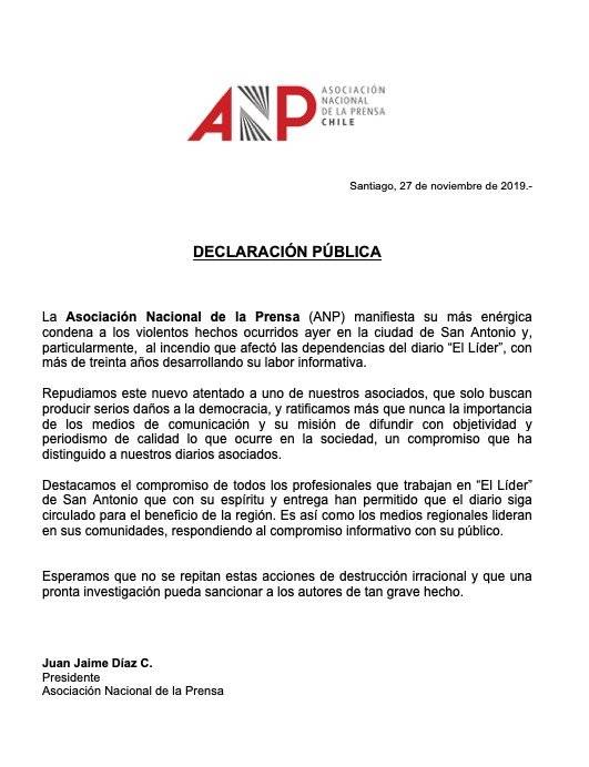 Comunicado ANP
