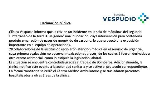 Comunicado Clínica Vespucio