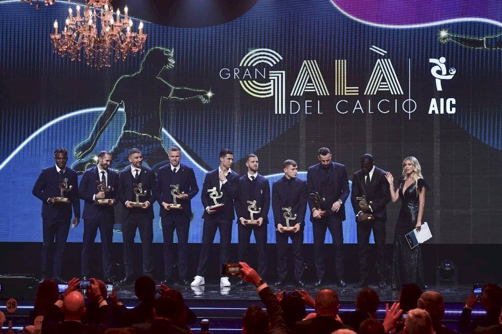 Cristiano Ronaldo asiste a la premiación de la Serie A 2019