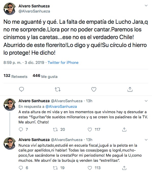 Álvaro Sanhueza Álvaro Sanhueza contra Lucho Jara