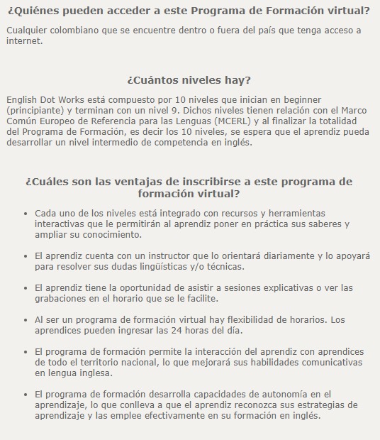 Sena cursos de inglés