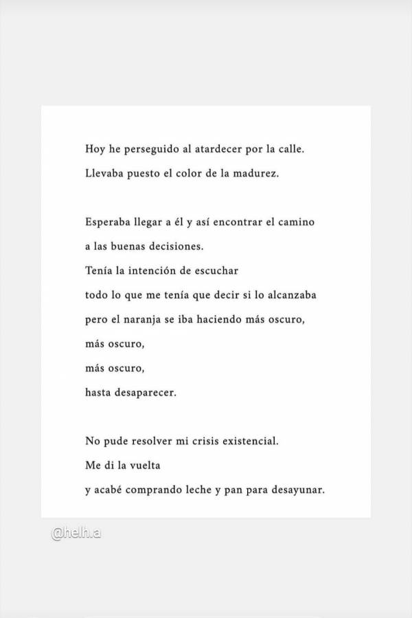 Mina El Hammani regaló un bello poema a sus seguidores en su cuenta de Instagram