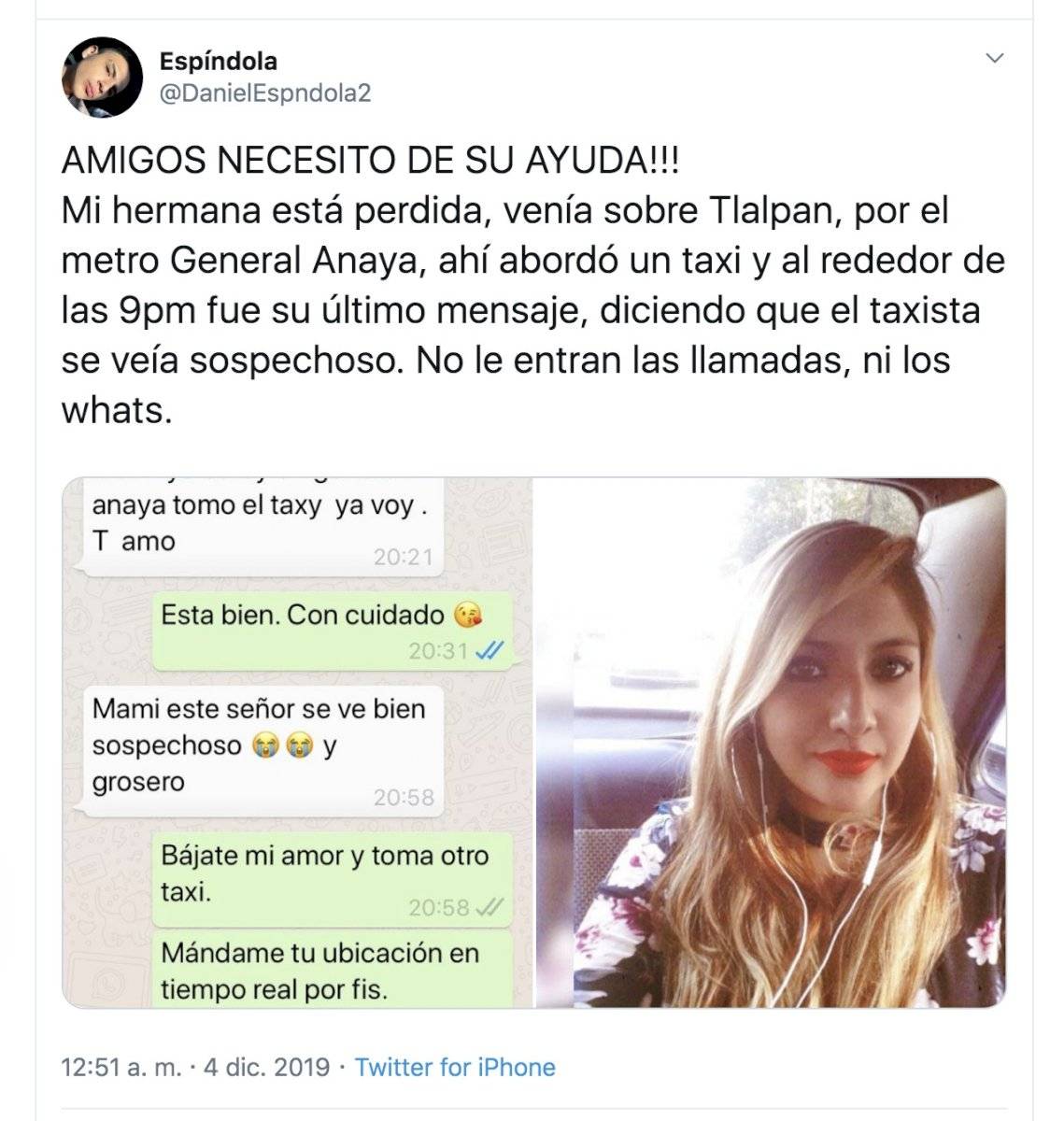 Desaparición de Karen Espíndola