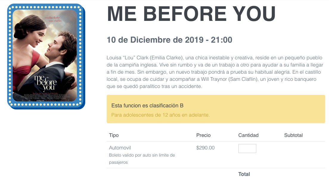 Autocinema Coyote Me before you