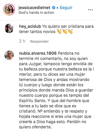 Comentarios Jéssica Cediel