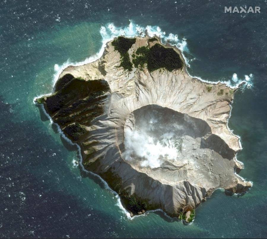 volcán Whakaari en Nueva Zelanda