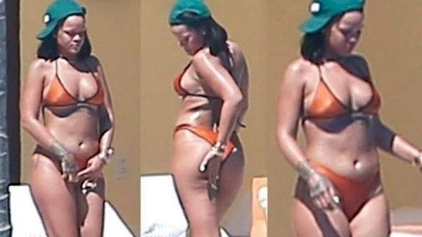 Rihanna presumió su cuerpo en un diminuto bikini