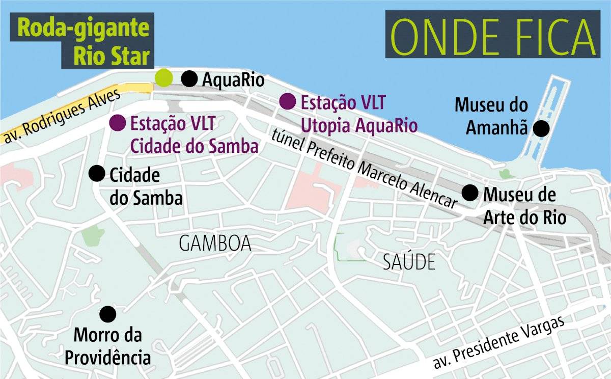 Roda-gigante Rio Star - MAPA