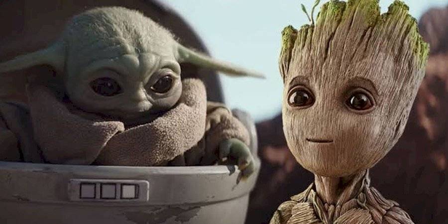 Baby Yoda amenaza a Baby Groot en Saturday Night Live