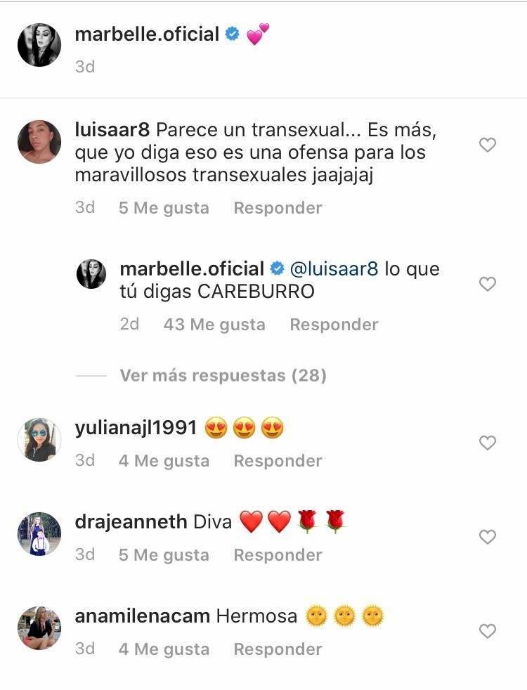 Marbelle no se aguantó las críticas de un seguidor y le lanzó fuerte insulto