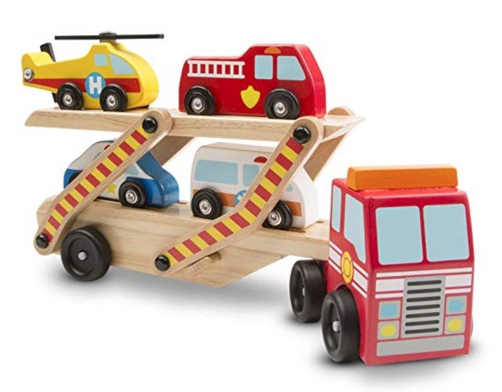 carritos de madera de juguete