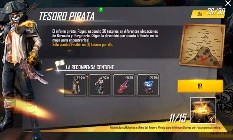 Free Fire tesoro
