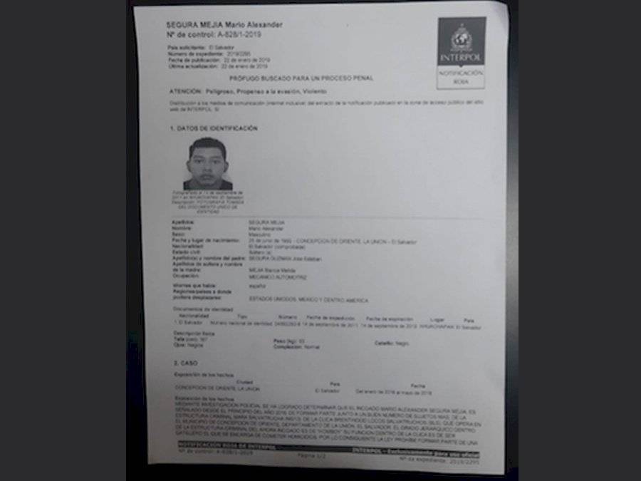 Mario Alexander Mejía Segura es buscado por Interpol