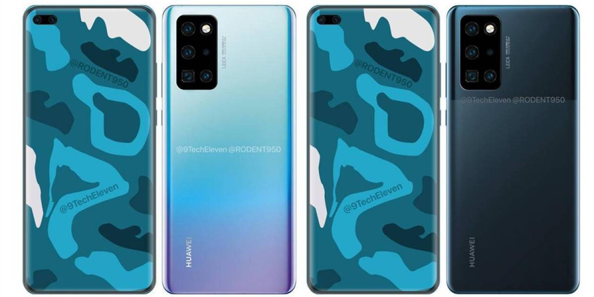 Huawei P40 Pro muestra render con ¡cinco cámaras traseras!