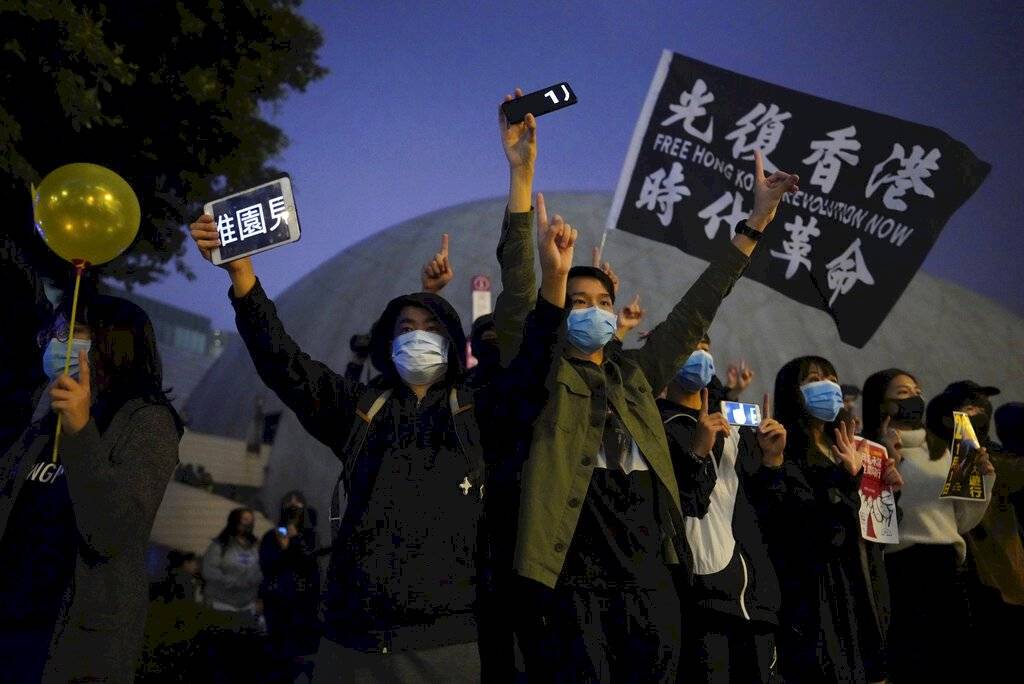 Protestas en Hong Kong durante el último día del año