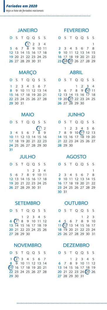 feriados nacionais