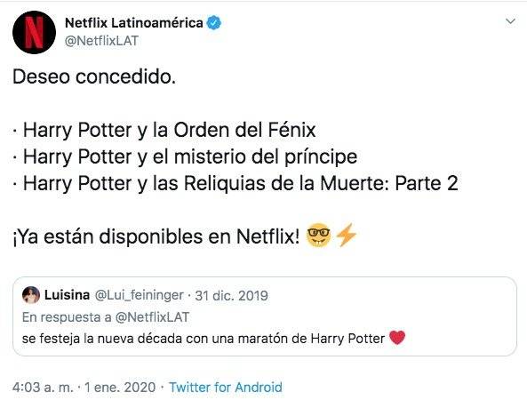 ¡Gracias, Netflix! La mega sorpresa para los fans de Harry Potter