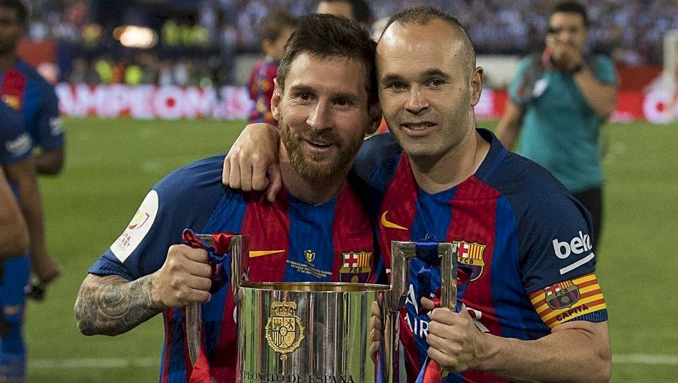 Messi y Andrés Iniesta