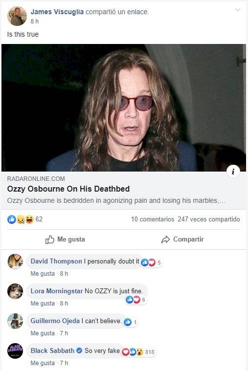Mensaje de Black Sabbath