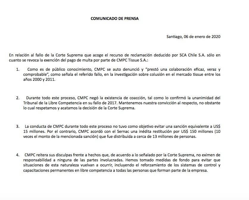 Declaración Cmpc