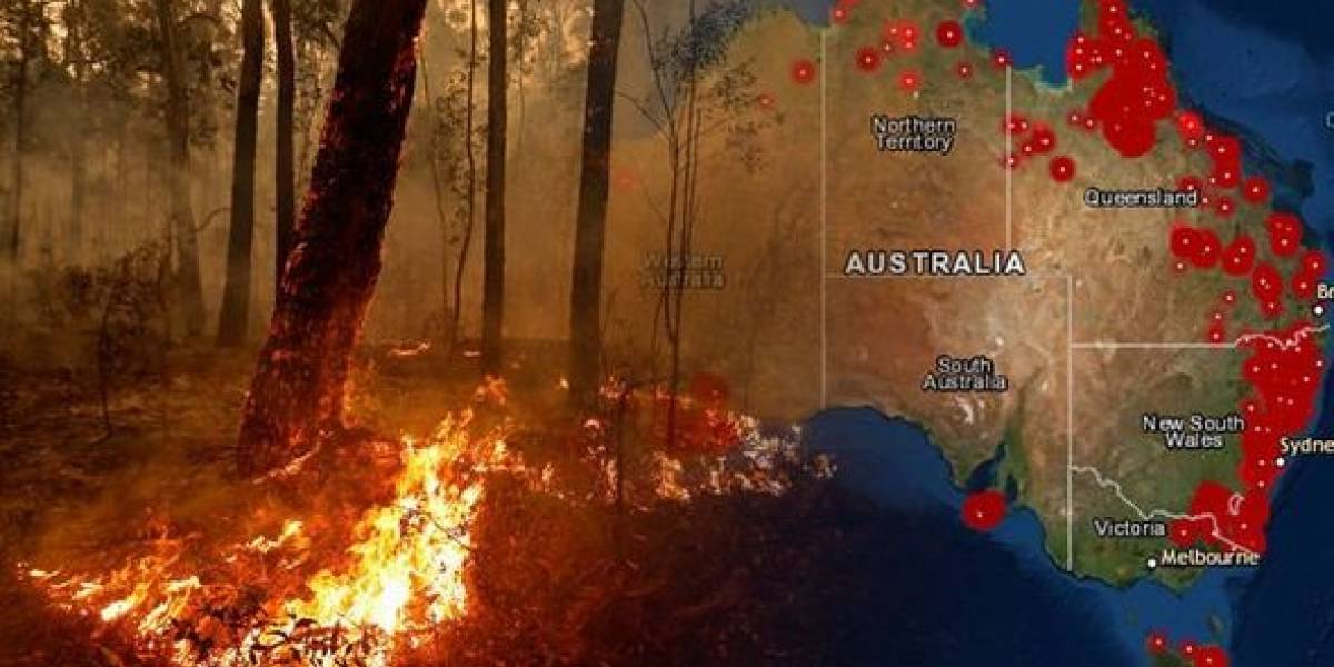 Conoce la extensión de los incendios australianos comparados con el territorio chileno