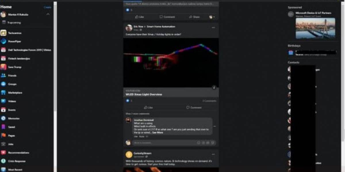 Facebook comienza a implementar su modo oscuro para computadoras