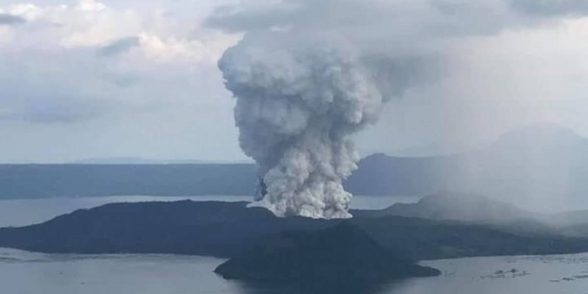 Erupción del Volcán Taal en Filipinas ya puede ser observada desde el espacio
