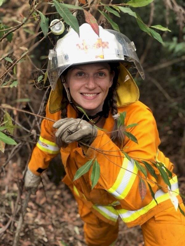 Amelia Yaron, bombera voluntaria en Australia