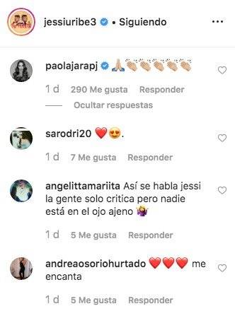 Jessi Uribe comentarios